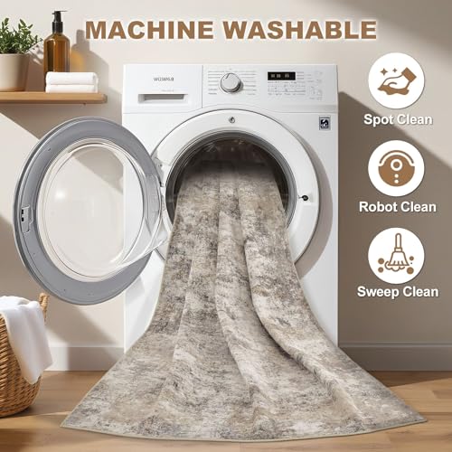 Nakagishi Boho 9x12 Area Rug Living Room Rugs Machine Washable Brown Grey by Nakagishi - Used condition - Image 2