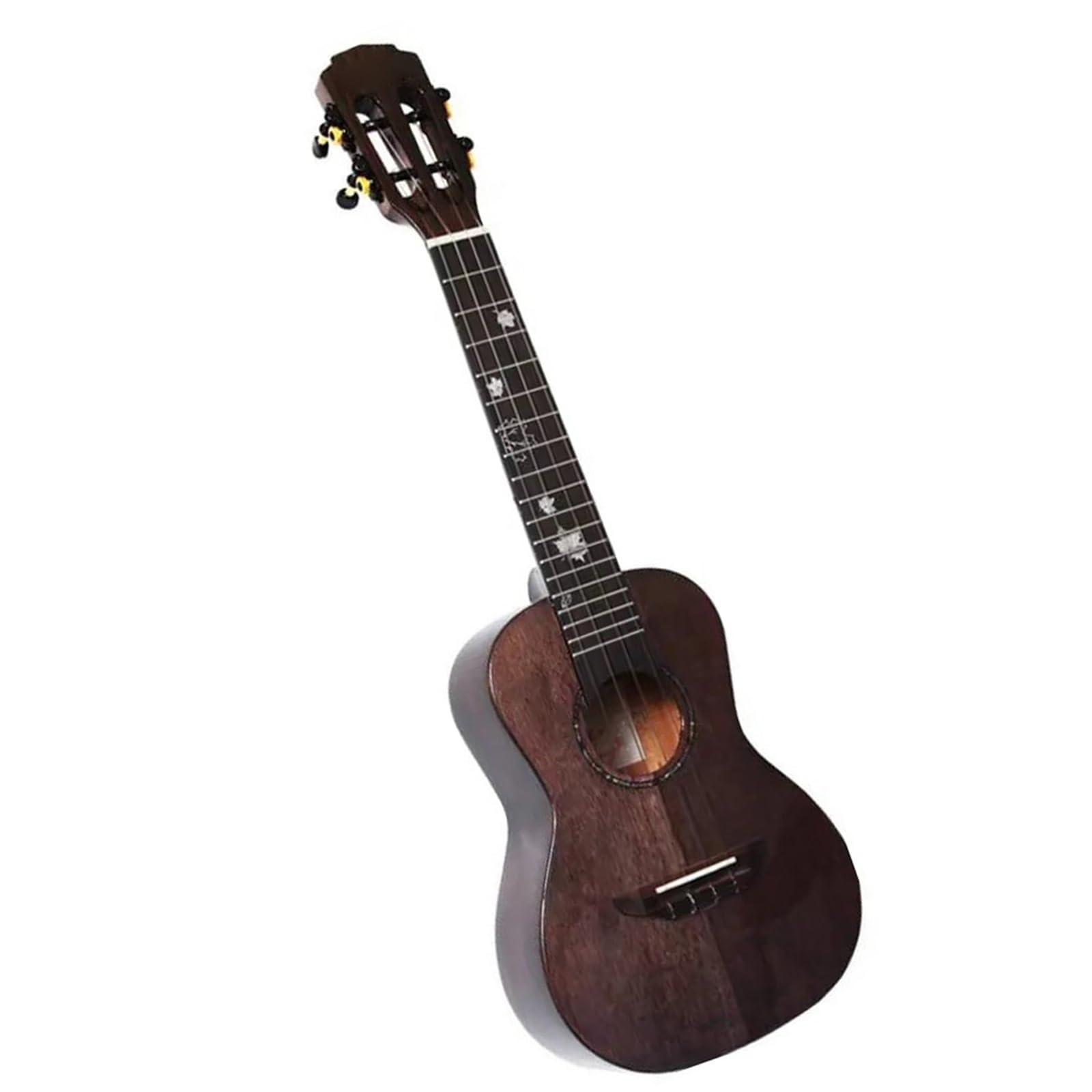 Ukulele Instrumenty Muzyczne Ukulele 23 Cale Lite Drewno Mahoniowe Połysk W Zestawie Pokrowiec Tuner Capo Pasek(B)