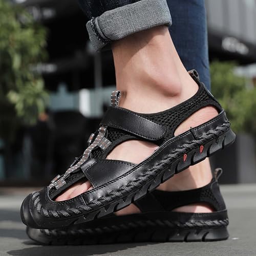 Men's Sports Sandals Breathable Hollowing Quick Drying Beach Fisherman Shoes Non-Slip Closed Toe Hiking Cross-Country Climbing Camping Work Shoes4