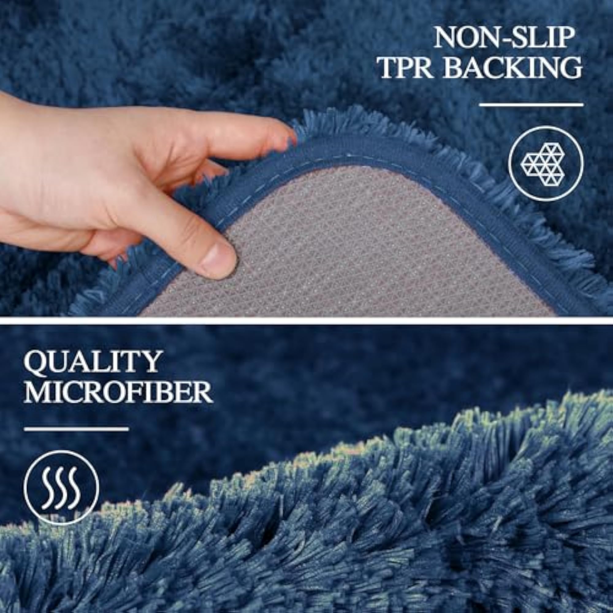 Bath Mat for Bathroom, Non Slip Microfiber Soft Plush