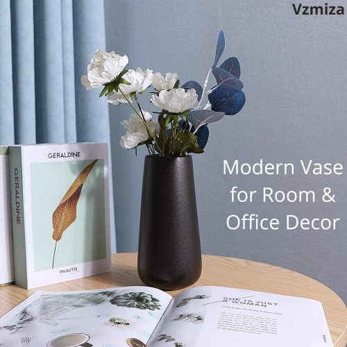 Vzmiza Premium Ceramic Vase for Pampas Grass, Black, 18.2x9.3x7.2 cm - Image 4