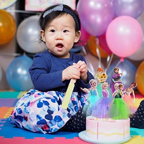 Sofia Cake Toppers Tomicy Party Supplies Princess Cupcake Toppers, Sofia Happy Birthday Cake Decorations for Girls Sofia Fans, Kids Birthday Party 12pcs