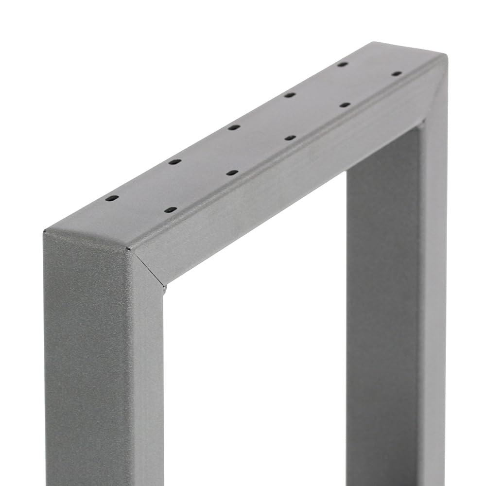 Bentatec Bankgestell ohne Lehne 60/40 aus Stahl pulverbeschichtet – Höhe 42 cm Tiefe 40 cm Profil 60x40 mm, stabiles Metall Untergestell für Bänke Sitzmöbel Gartenmöbel (Anthrazit DB703, 2er-Set)