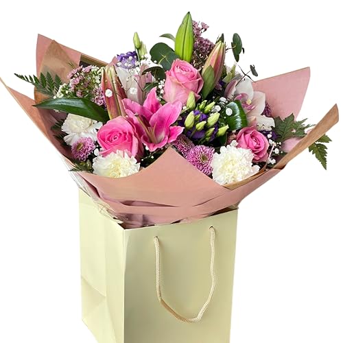 Sell flowers online Cheerful season Bouquet Rose - Lilies - orchid Pastel Arrangment