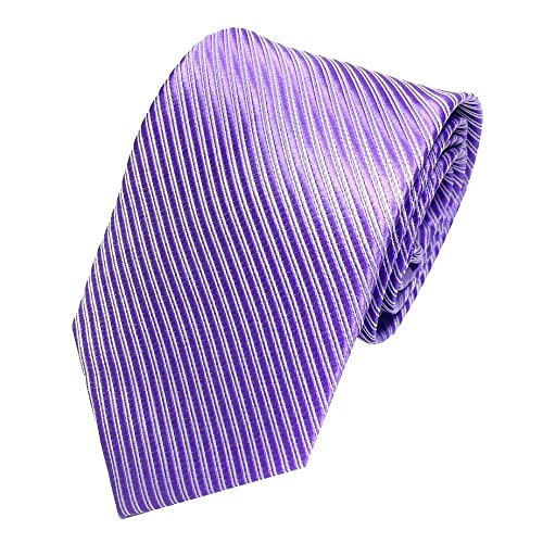 Nidddiv Crochet Corbata tejida clásica para hombre corbata de rayas para boda corbata corbata emoticono, morado, Talla única