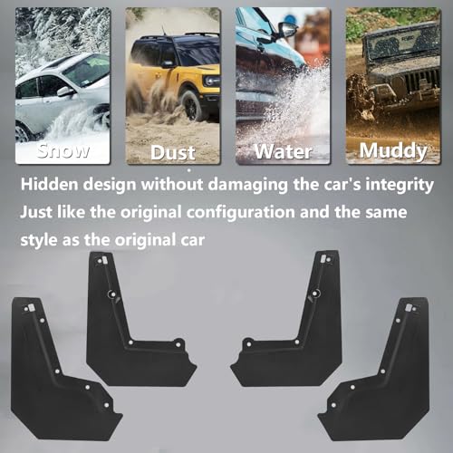 Image of XUKEY 4PCS Mud Flaps Splash Guard for Tesla Cybertruck 2025 2024 Mudguards Mudflaps Fender Tire Protector Rear Front Car Accessories Replacement