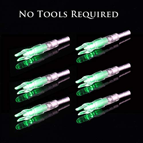 Lighted Arrow Nocks For Archery Crossbow Bolts(Inner Diameter Of 0.244