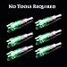 Lighted Arrow Nocks For Archery Crossbow Bolts(Inner Diameter Of 0.244" To 0.246")-Automatically Lighted Designed-No Tools Required-6 Green LED Lighted Nocks/Pack