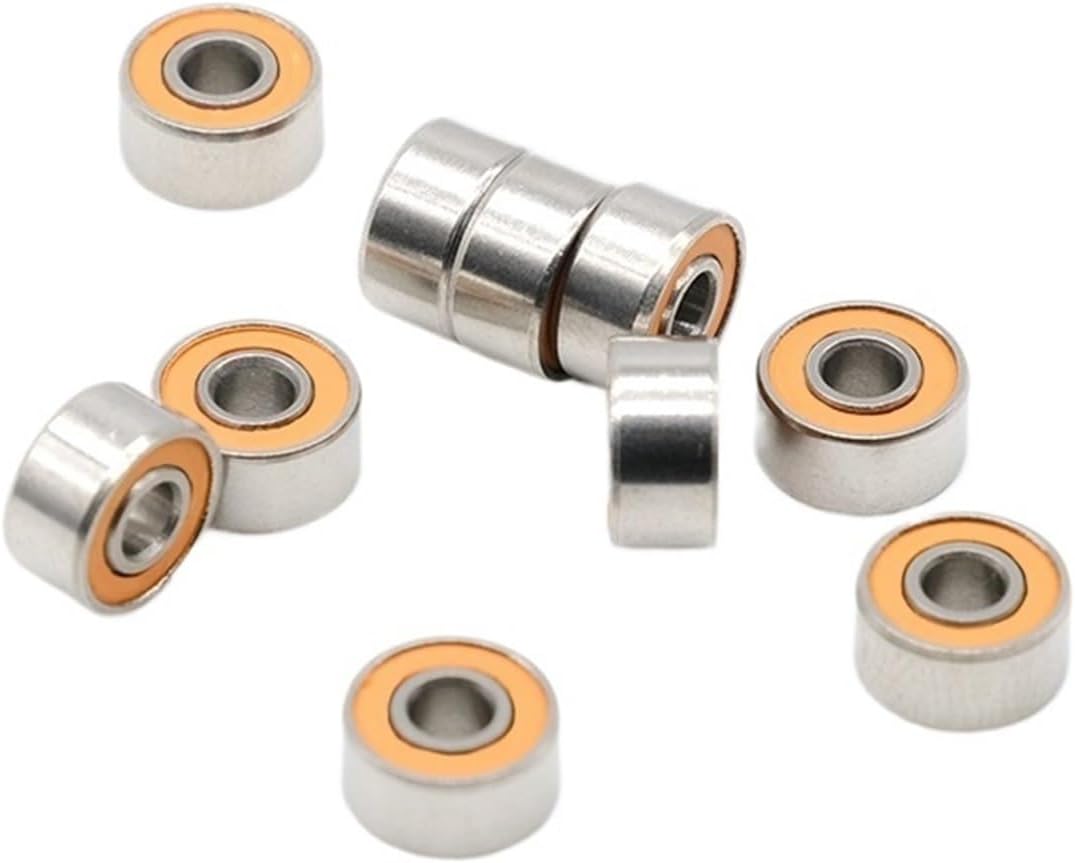 Ball Bearing Ceramic Bearing TATULA 1Pcs 3x10x4mm, 1Pcs 3X8X4mm, 1Pcs 8X12X3.5mm Stainless Steel Ceramic Bearing Bike Headset Bearings