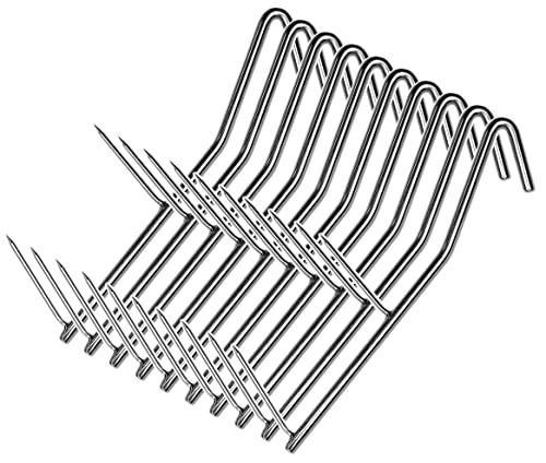 10 Stück Räucherhaken Stainless Steel Doppelspitz 17cm