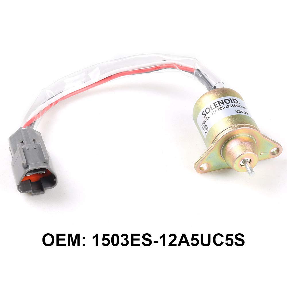 1503ES-12S5SUC5S - Valvola a solenoide di arresto del combustibile per 119653-77950 Yanmar 3TNE84 3TNE88 4TNE84