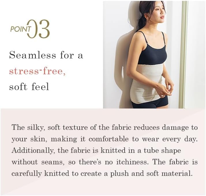 MISHII LIST Silk Waist Warmer Belly Warmer Wraps Haramaki - Image 5