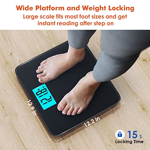 ZOETOUCH Scale for Body Weight 560lbs Digital Bathroom Weight Scale for