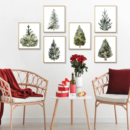 Imágenes botánicas estéticas AUNMER de pinos para una pared navideña elegante 5