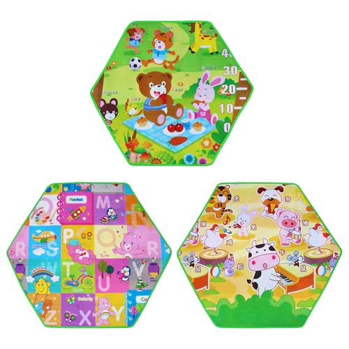Tapis de jeu pour bébé – Couverture douce pour ramper, tapis hexagonal doux, élastique, imperméable, Tapís de sol éducatif résistant aux chocs pour un...