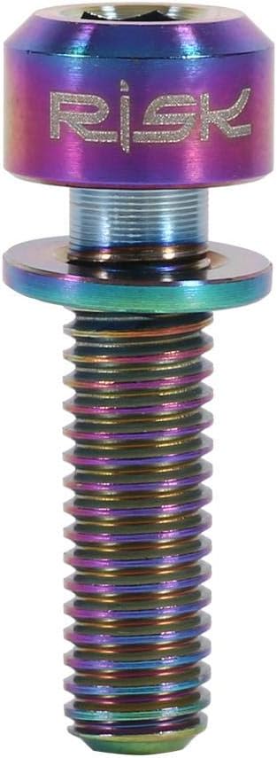 Tbest Stem Bolt,6pcs Alloy M5 x 18mm Bolts Screw with Washers Set for MTB Stem