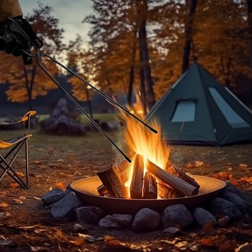 Tongs à griffe de bois de feu long métal pour accessoire de cheminée