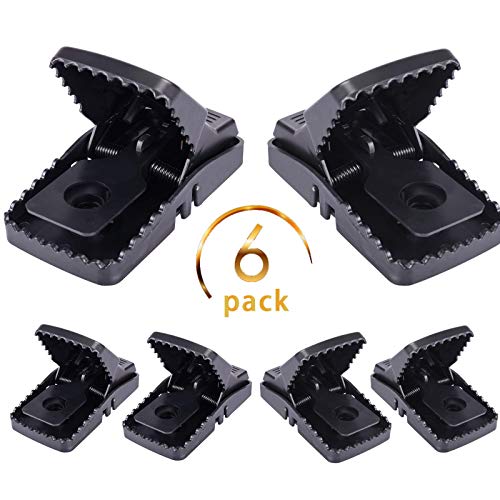 LEHOUR Trampas para Ratones, trampas Reutilizables para Ratones a presión, Trampa para Ratones efectiva y Segura para Interiores - Paquete de 6