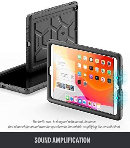 Poetic Turtleskin Case Designed For Ipad 10.2 9Th Generation (2021) / 8Th Generation (2020) / 7Th Generation (2019) Case, Heavy Duty Shockproof Kids Friendly Silicone Case Cover, Black #TOP5