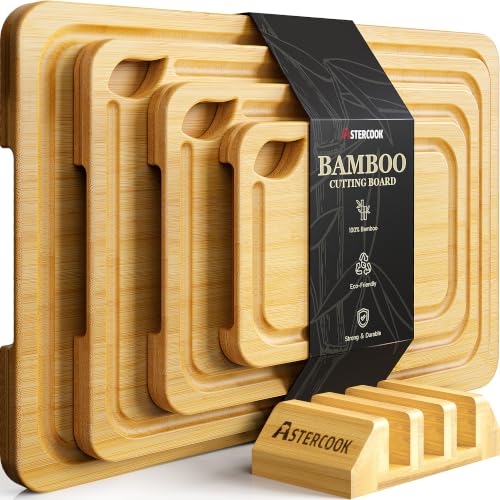 Image of Astercook Nature Bamboo Cutting Boards for Kitchen