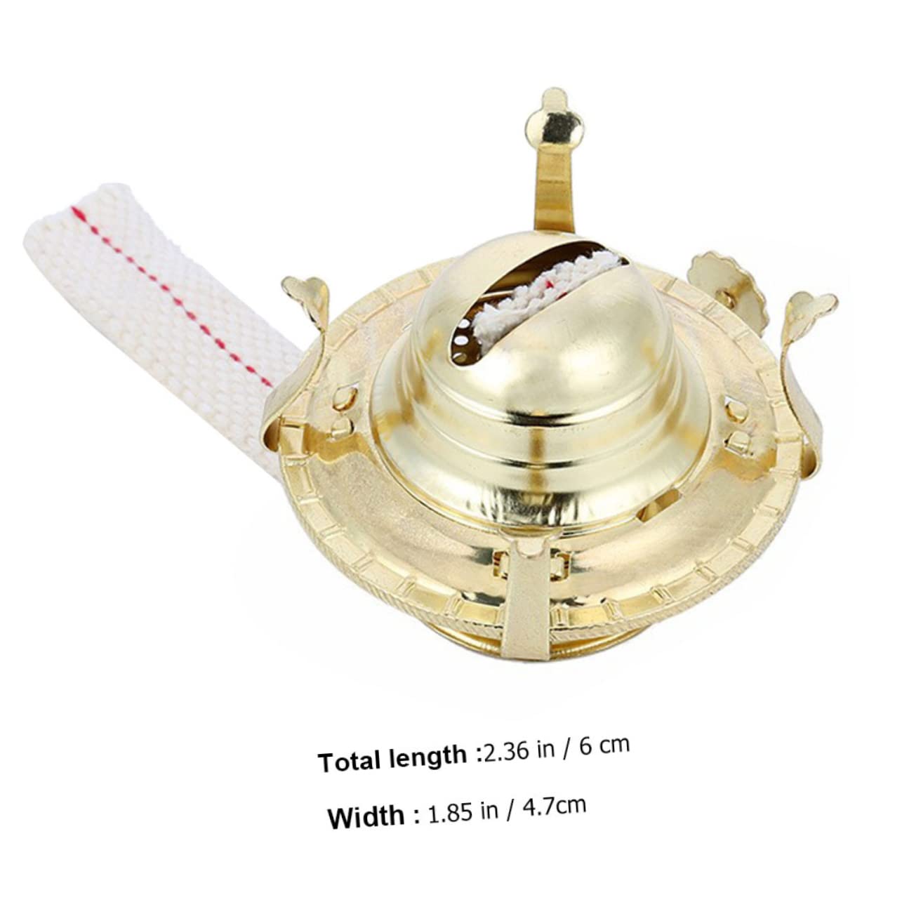 ERINGOGO Vintage Oil Lamp Burner Replacement 4pcs Metal Kerosene Lamp Burners with Replacement Wicks