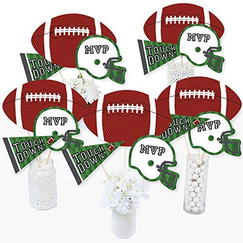 Bâtons de centre de table football End Zone pour fête | Lot de 15