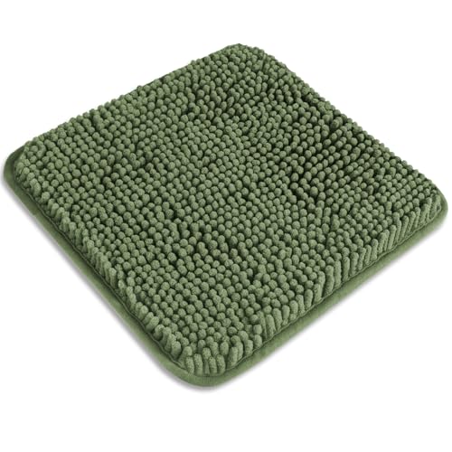 PureSwan Petit Tapis de Salle de Bain 30,5x30,5 cm – Mini Tapis de Bain Lavable et Absorbant, Antidérapant, Tapis de Bain Épais en Chenille Douce pour...