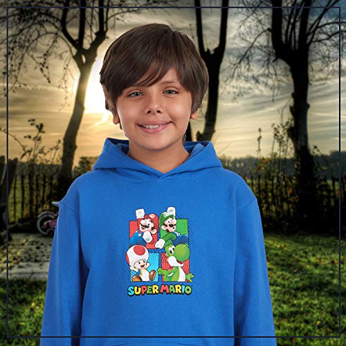 Nintendo Super Mario Bros Clothing Boys Super Mario Hoodie Mario Kart Hooded Sweatshirt For Boys Blue #TOP6
