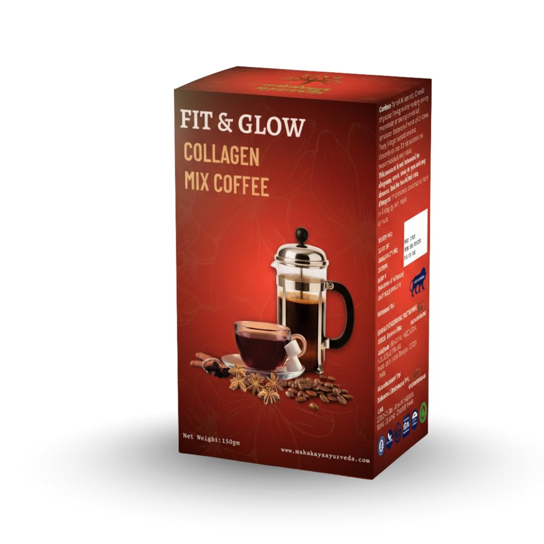 MAHAKAYA AYURVEDA Fit & Glow Collagen Mix Coffee 150g | Beauty Coffee Drink | Skin Glow, Hair Strength & Anti-Aging Support-picture-20