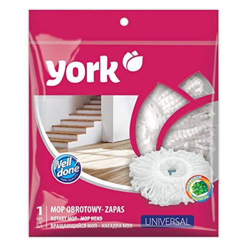 Image of YORK 360 Degree Rotating Spin Mop Cleaner, Microfiber Mop Head Replacement Refill for Home & Office Floors, Tiles & Wooden Floor Dust Cleaner Use Spin Mop Refill in Pack of 2