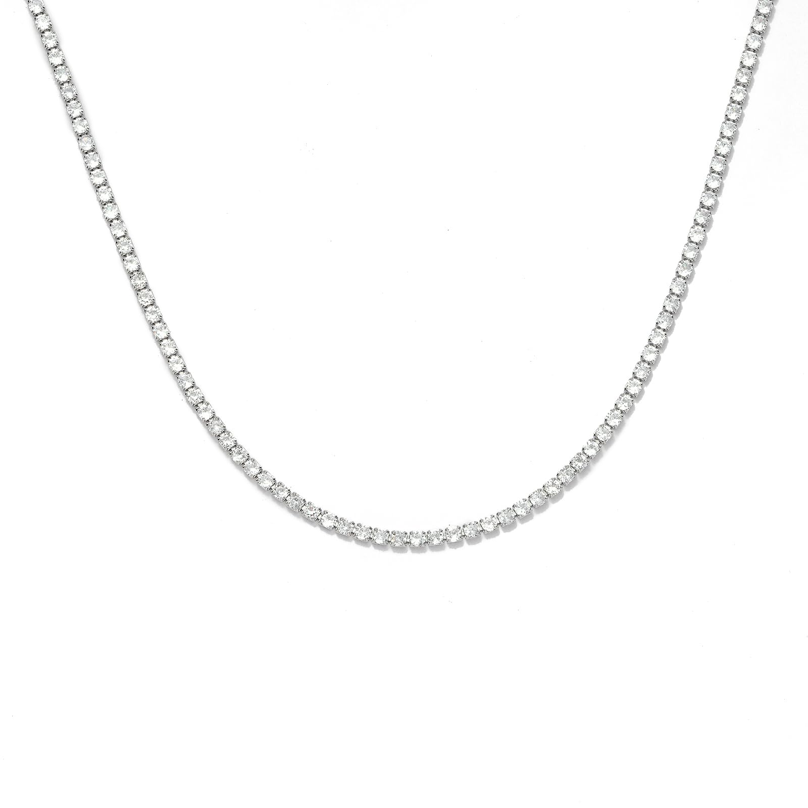 Tennis Necklaces for Women Dainty 14K Gold Plated Diamond Tennis Choker Necklace Sparkly Rhinestone Necklace Bling Cubic Zirconia Necklace Tennis Chain for Women Men-image-49