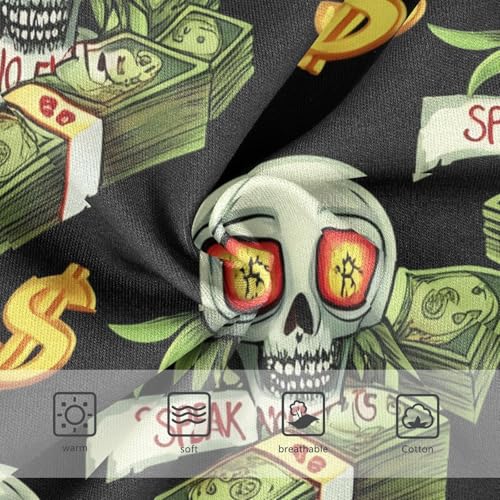 Skull Dollar Bills Funny Black Cute Panties Girl Girls Underwear Toddlers Cotton Bright Briefs Underpants 2t3