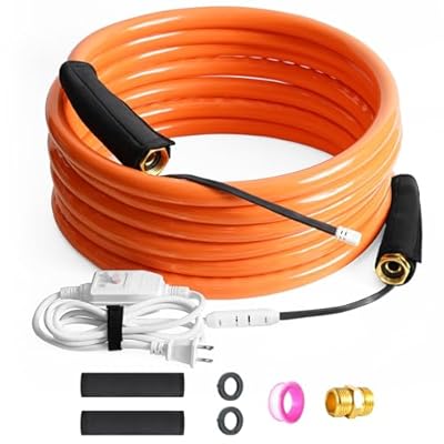 GESUNDTEK 15FT Heated Water Hose for RV with GFCI Protection, Lead and BPA Free, -45? Antifreeze Heated Drinking Garden Water Hose for RV/Camper/Home/Garden, RV Accessorie (15Feet)