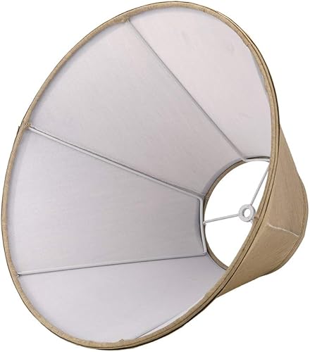 Miniatura 5 de Alucset - Juego de 2 pantallas medianas de estilo real doble, pantalla de tela para lámpara de mesalámpara de pie, araña, paquete de 2 piezas