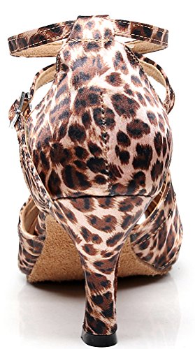 Chaussures de danse latine stables à bout ouvert léopard 38.5 EU - 3