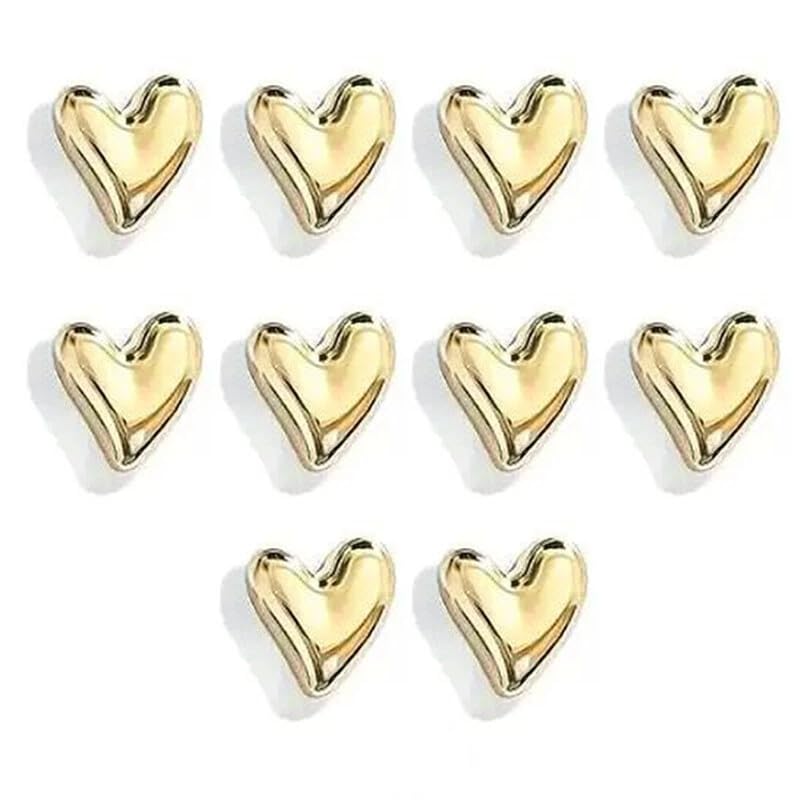 10 imanes decorativos para refrigerador en forma de corazón