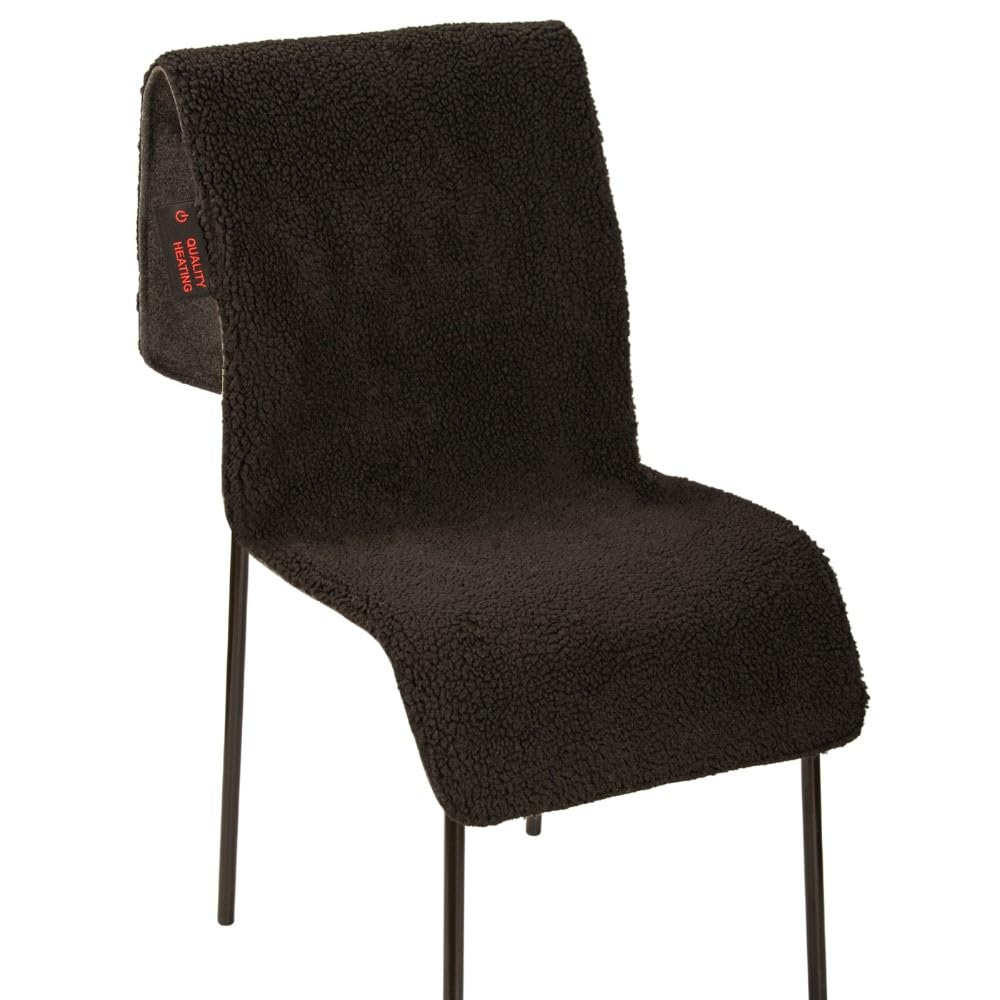 Warmy Manta Calor para Silla - 40x135cm, inalámbrico y recargable, manta eléctrica infrarroja, 3 posiciones, 10W, Off-White