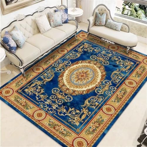 Tapis de sol gamer bleu foncé pour espace de jeu et chambre