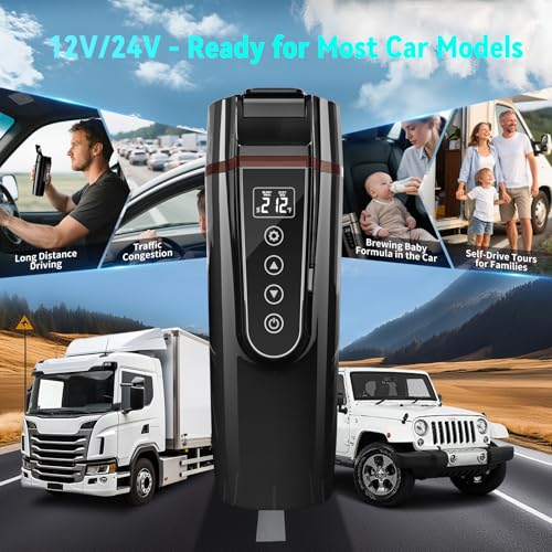 FVPE 12V/24V Car Electric Kettle