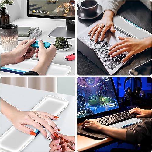 Image of Acrylic Keyboard Wrist Rest Pro- TENKEYLESS 80% Keyboard- Mechanical Keyboards Ergonomic Palm Rest for Computer Keyboard,Anti-Slip Base,Wrist Pad for Laptop,Office & Home-Easy Typing,Black