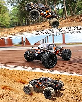 HAIBOXING 1/18 Scale RC Monster Truck 18859، Hobby Grade 4X4 Off-Road Truck Max Speed 36km / h، RC Cars for Adults and Kids Play في نفس الوقت بدون تدخل الإشارة, قرابتان لكل سيارة RC