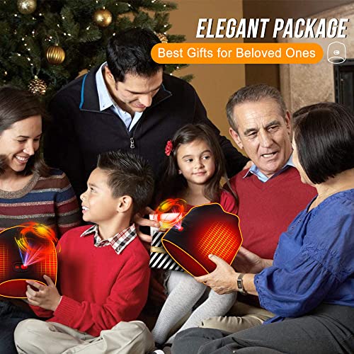 Autocastle Men Women Rechargeable Electric Warm Heated Hat Winter Battery Heat Skull Beanie (Pinstrip-Black, One Size) #TOP5