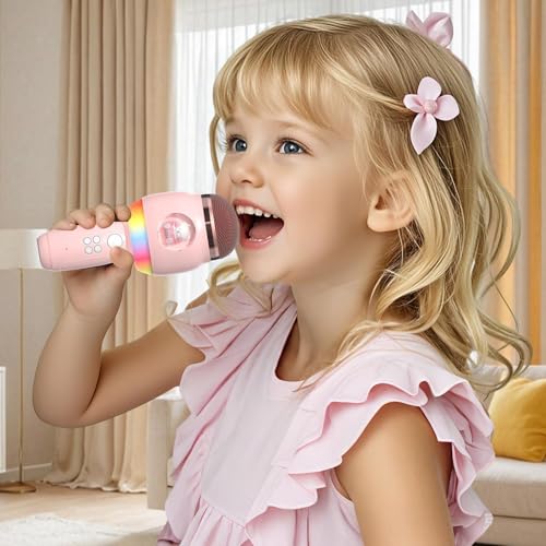 Microphones sans fil pour karaoké avec lumières LED intégrées