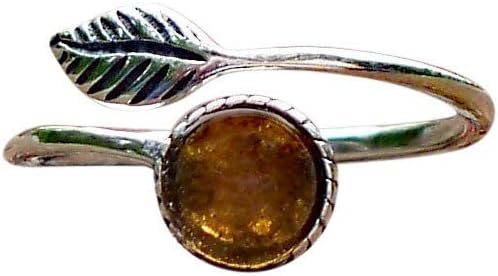 Bottled Up Designs Handmade Vintage Botanical Ring, Recycled Antique Glass Bottles, Sterling Silver, Eco Friendly, Made in USA, Birthday Gifts, Mothers Day, Women, Anniversary