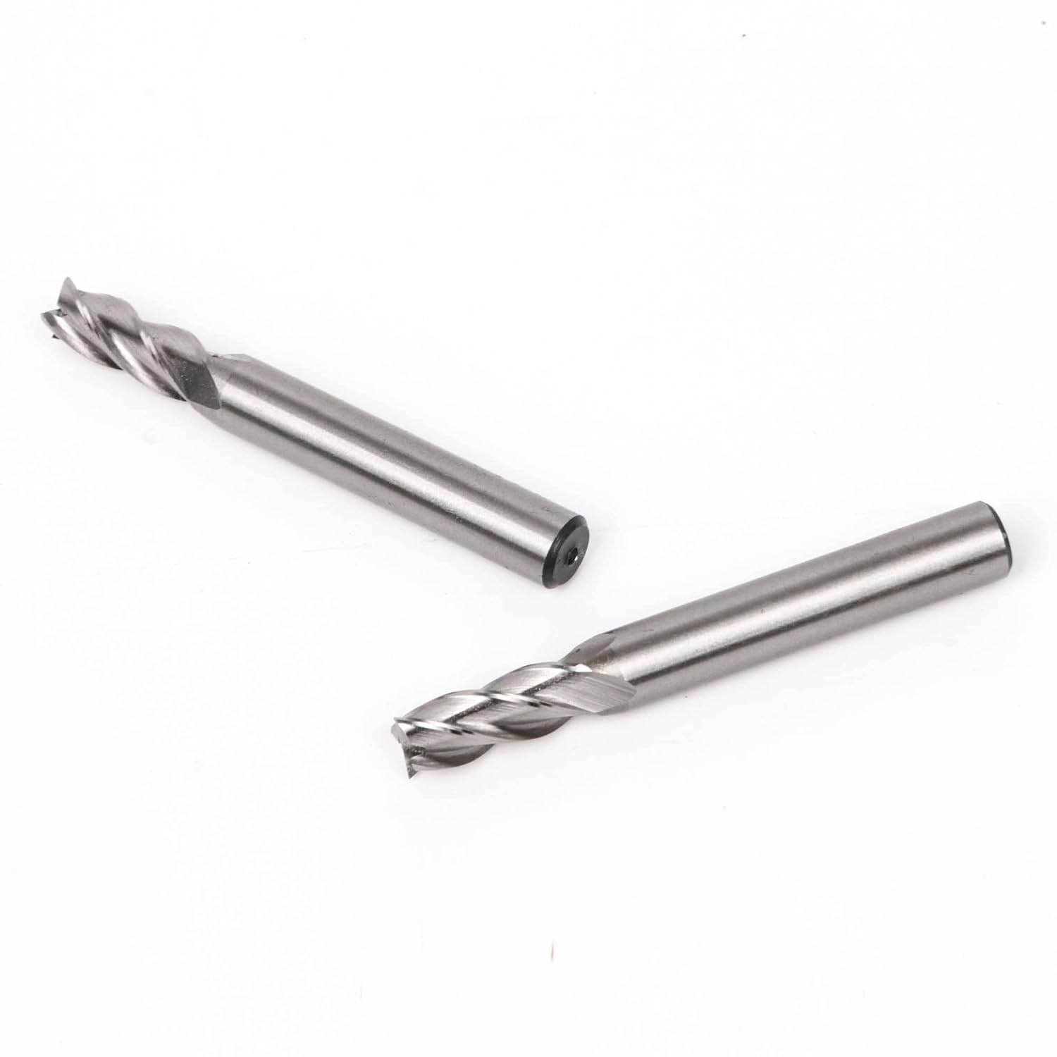 CNBTR 2PCS HSS 4 Flutes Straight Shank Milling End Mill Drill Bit Straight Shank 7mm Dia