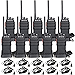 Retevis H-777S Long Range 2 Way Radios Walkie Talkies, Hands Free Rechargeable Two Way Radios,Portable Walkie Talkies with Earpiece for Commercial, Education(Black,10 Pack) (Renewed)