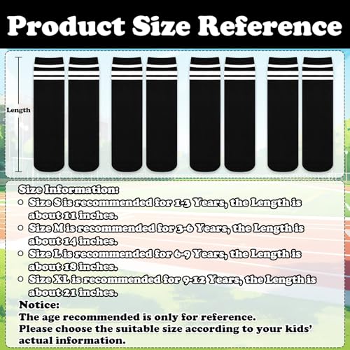 Image of Sarfel Youth Toddler Soccer Socks Kids Baseball Socks Youth Boys Girls Knee High Softball Football Accessories Tube Cotton