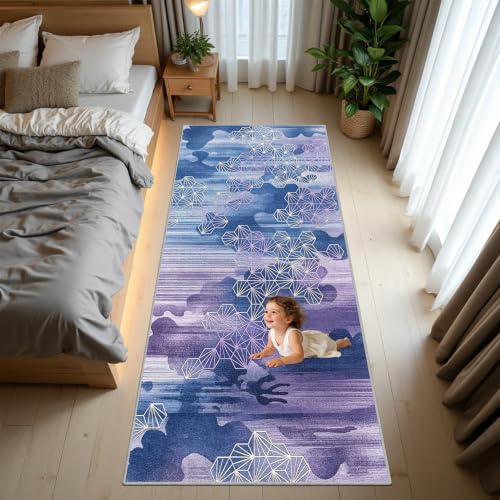 Alfombra pasillera lavable y transitable textil de área suave con base anticaídas 5