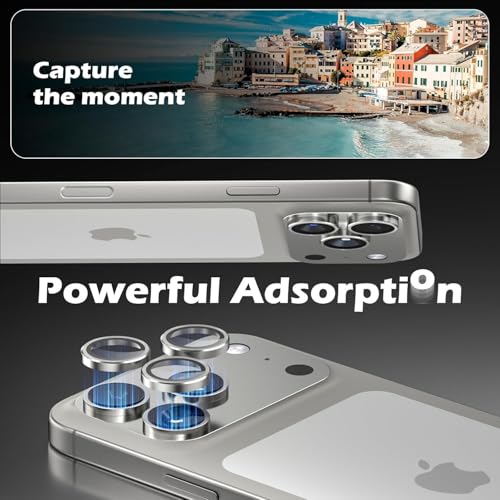 Image of CLITZ for iPhone 17 Pro /17 Pro Max Camera Lens Protector Original Individual Lens Screen Protector | 9H Hardness, Scratch-Resistant, Case Friendly (Titanium Grey)