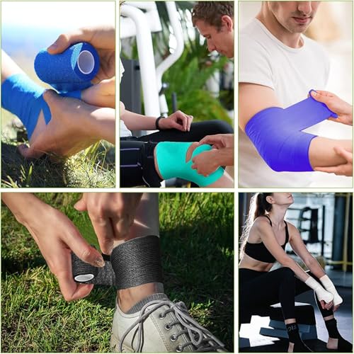 Image of A-Tape Breathable Self Adhesive Cohesive Bandage for Humans & Pets (Dogs, Cats, Birds) -Sports, Wrap, Athletic, Non Woven First Aid Medical, Wrist, Swelling (10 cm X 4.5 mtr) (Pack Of 4, Yellow)